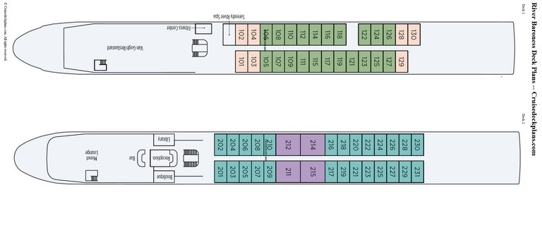 River Baroness deck plans