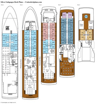 Silver Galapagos deck plans Silver Galapagos deck plans