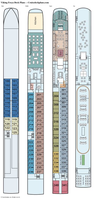 Viking Freya deck plans