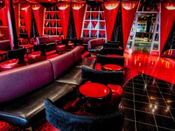 Carnival Victory Black & Red Seas Lounge picture Uploaded in 2018 Photo courtesy of Debra Gavazzi. Carnival Victory Black & Red Seas Lounge picture
