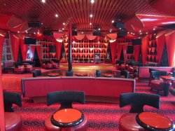 Carnival Victory Black & Red Seas Lounge picture Uploaded in 2018 Photo courtesy of Debra Gavazzi. Carnival Victory Black & Red Seas Lounge picture