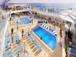Sun Princess Main Pools picture Uploaded in 2023 Photo courtesy of Princess. Sun Princess Main Pools picture
