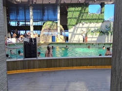 MSC World Europa Botanic Garden Pool picture Uploaded in 2024 Photo courtesy of Meg Ryan. MSC World Europa Botanic Garden Pool picture