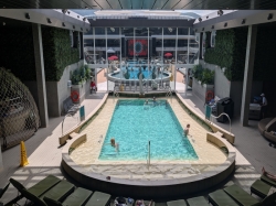 MSC World America Botanic Garden Pool picture Uploaded in 2026 Photo courtesy of Mark Chatfield - Radio. MSC World America Botanic Garden Pool picture