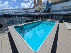 MSC World America Zen Pool and Bar picture Uploaded in 2026 Photo courtesy of Mark Chatfield - Radio. MSC World America Zen Pool and Bar picture