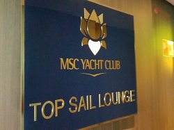 MSC Divina Top Sail Lounge picture Uploaded in 2016 Photo courtesy of Meg Ryan. MSC Divina Top Sail Lounge picture