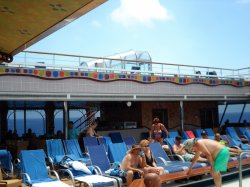Carnival Conquest Sky Pool picture Uploaded in 2016 Photo courtesy of Carla Lenard. Carnival Conquest Sky Pool picture