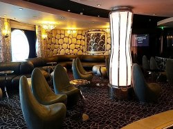 MSC Divina Black & White Lounge picture Uploaded in 2016 Photo courtesy of Meg Ryan. MSC Divina Black & White Lounge picture