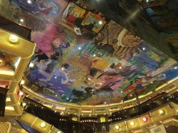 Carnival Conquest Artists Lobby picture Uploaded in 2017 Photo courtesy of Edwin Stafford. Carnival Conquest Artists Lobby picture
