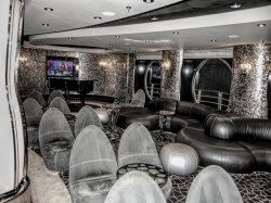 MSC Divina Black & White Lounge picture Uploaded in 2017 Photo courtesy of Debra Gavazzi. MSC Divina Black & White Lounge picture