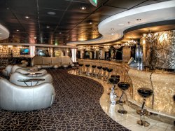 MSC Divina Black & White Lounge picture Uploaded in 2017 Photo courtesy of Debra Gavazzi. MSC Divina Black & White Lounge picture