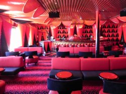 Carnival Victory Black & Red Seas Lounge picture Uploaded in 2013 Photo courtesy of Keith Henderson. Carnival Victory Black & Red Seas Lounge picture