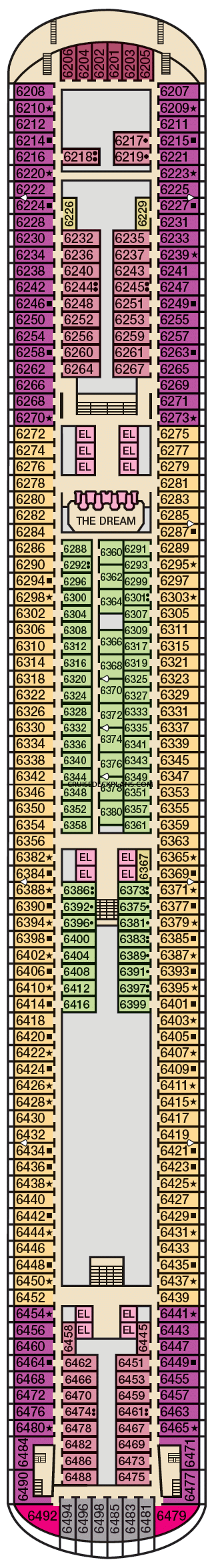 carnival cruise dream deck plans