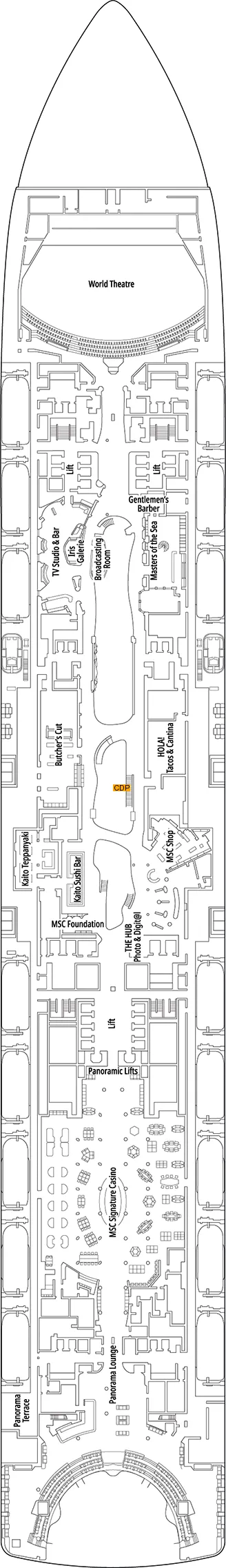 MSC World Europa Deck 7 Deck 7 Plan Cruisedeckplans MSC World Europa Deck 7 Deck 7 Plan Cruisedeckplans