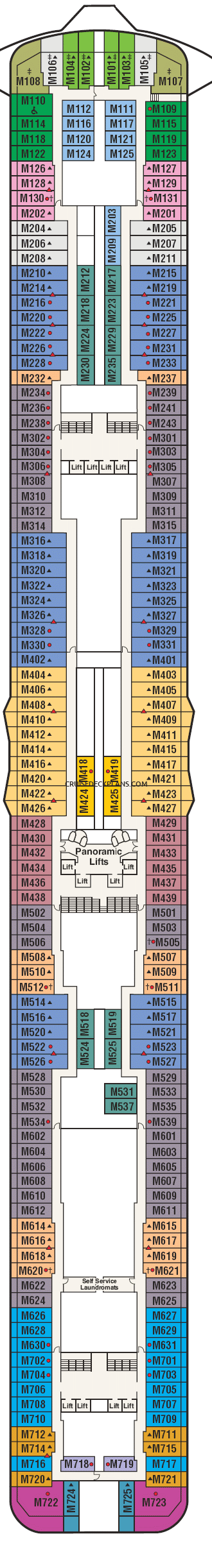 cruise deck plans sky princess