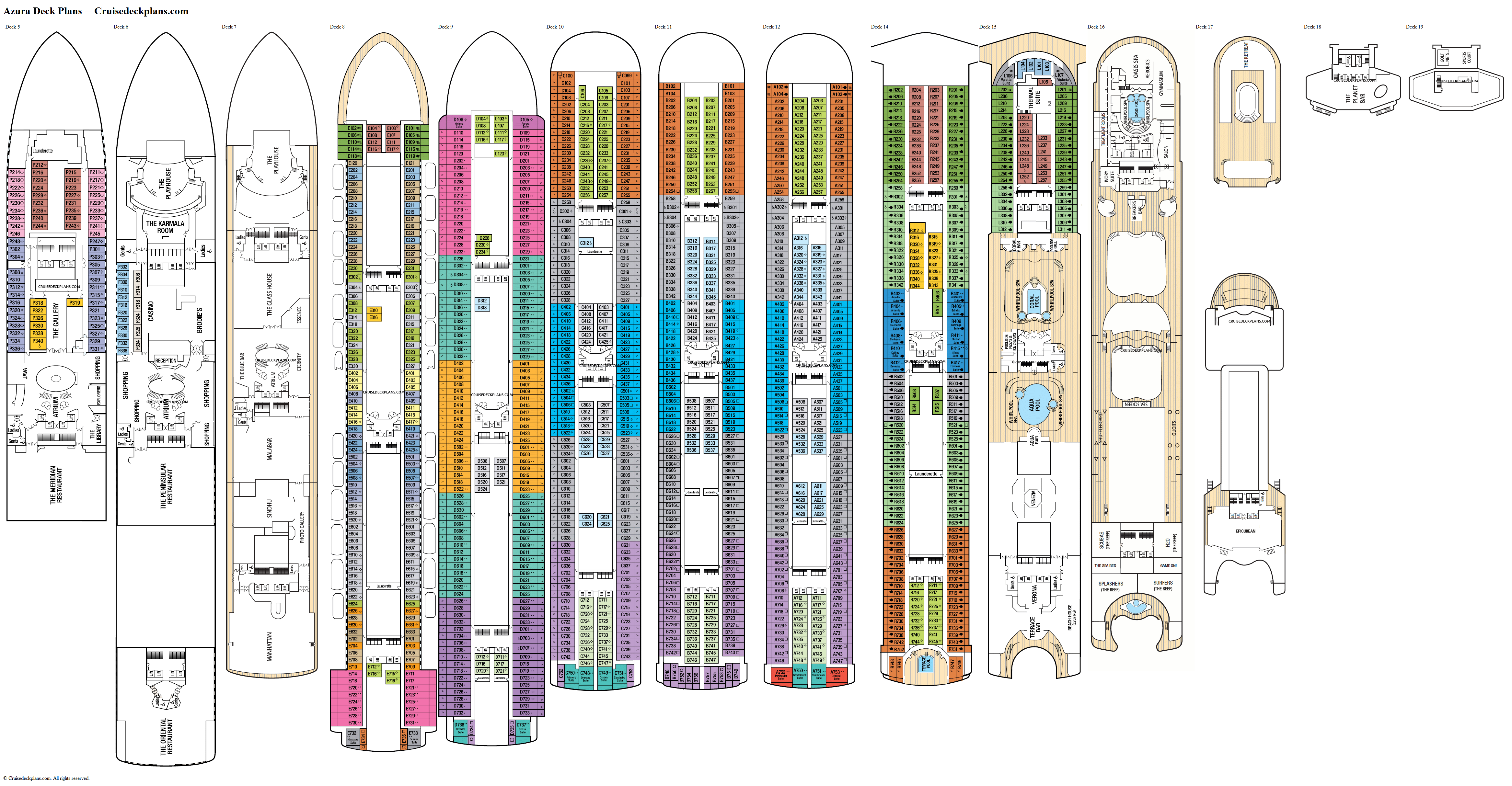 azura cruise ship layout