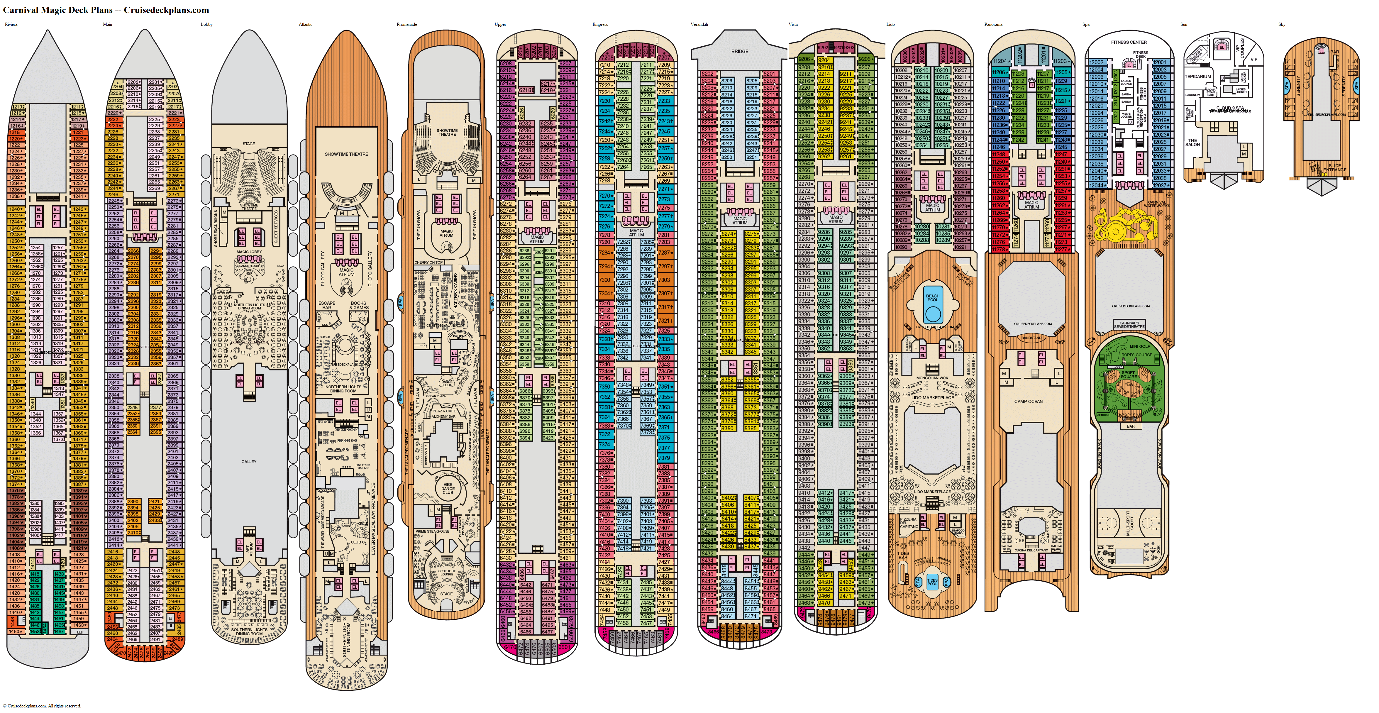 carnival magic cruise deck plans