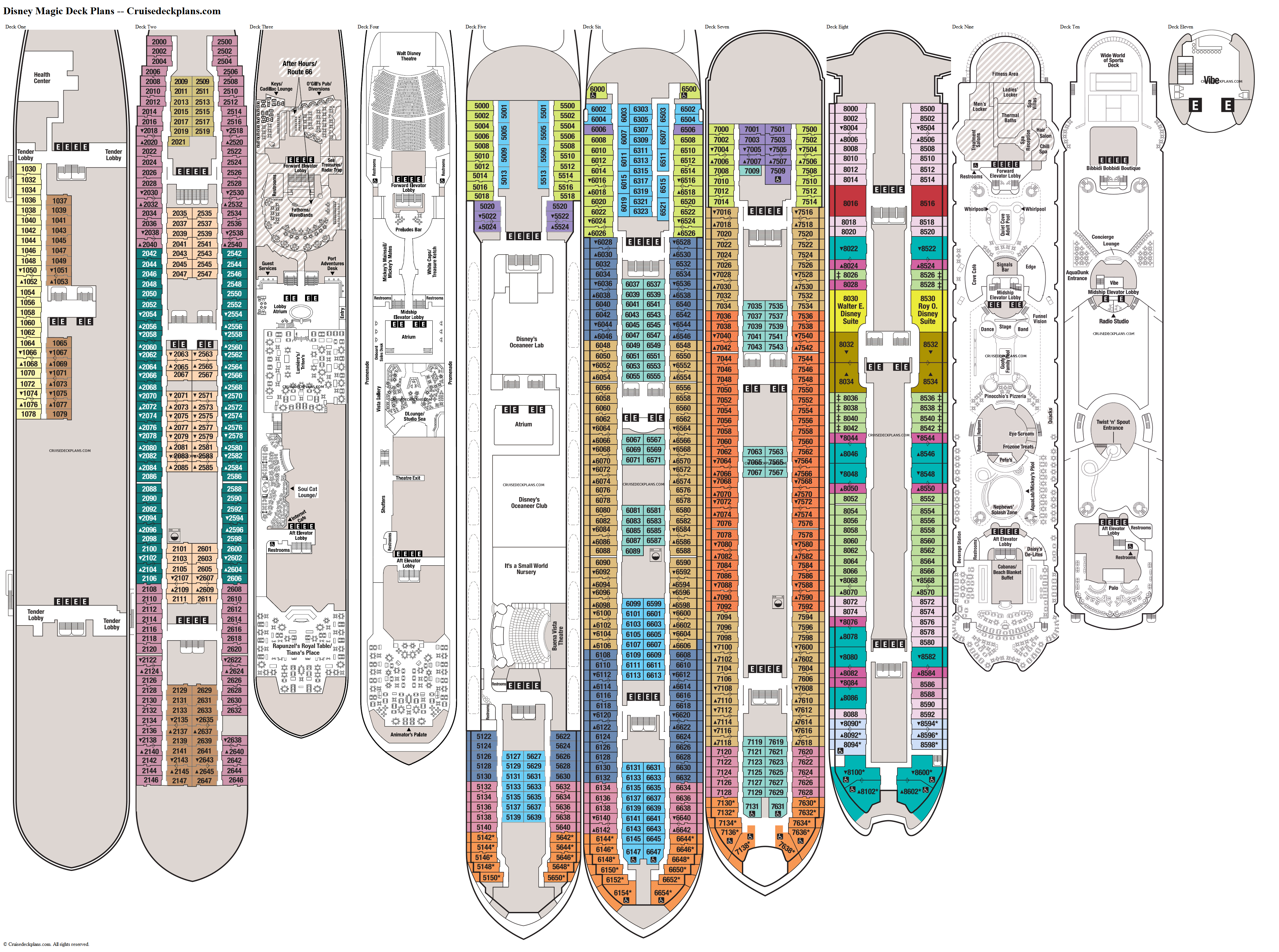 disney magic cruise stateroom map