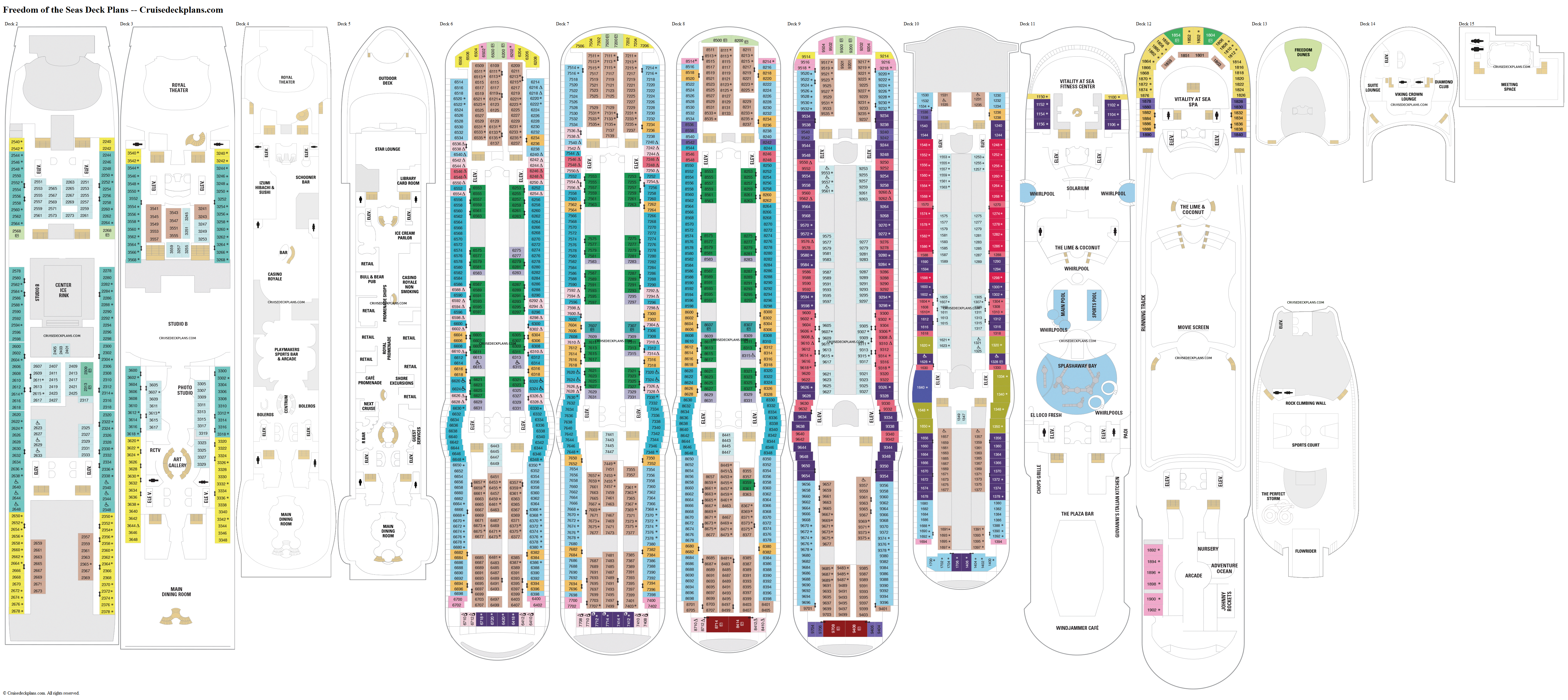 Freedom Of The Seas Dining Room Floor Plan