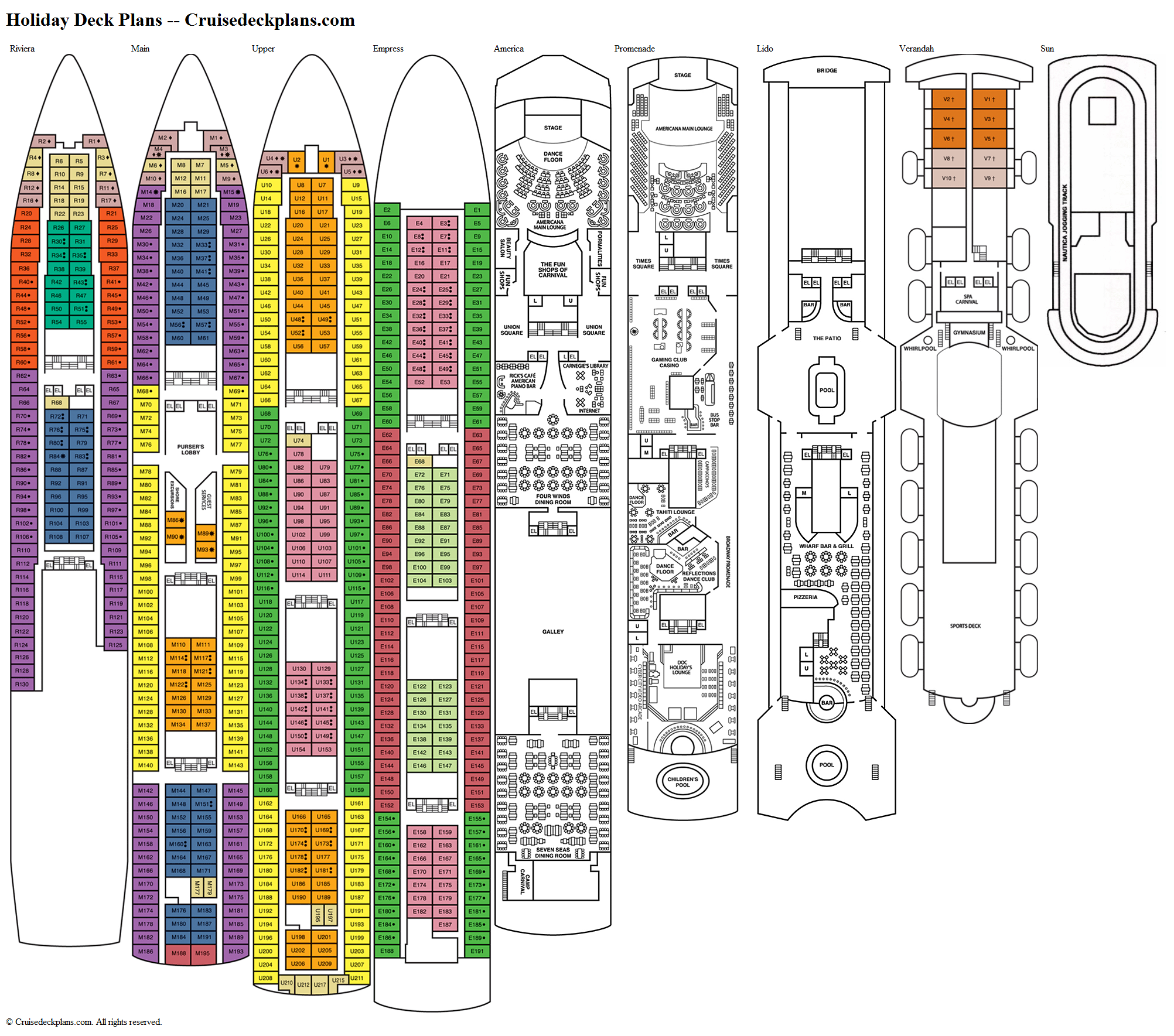 Carnival Pride Layout Decks alter playground