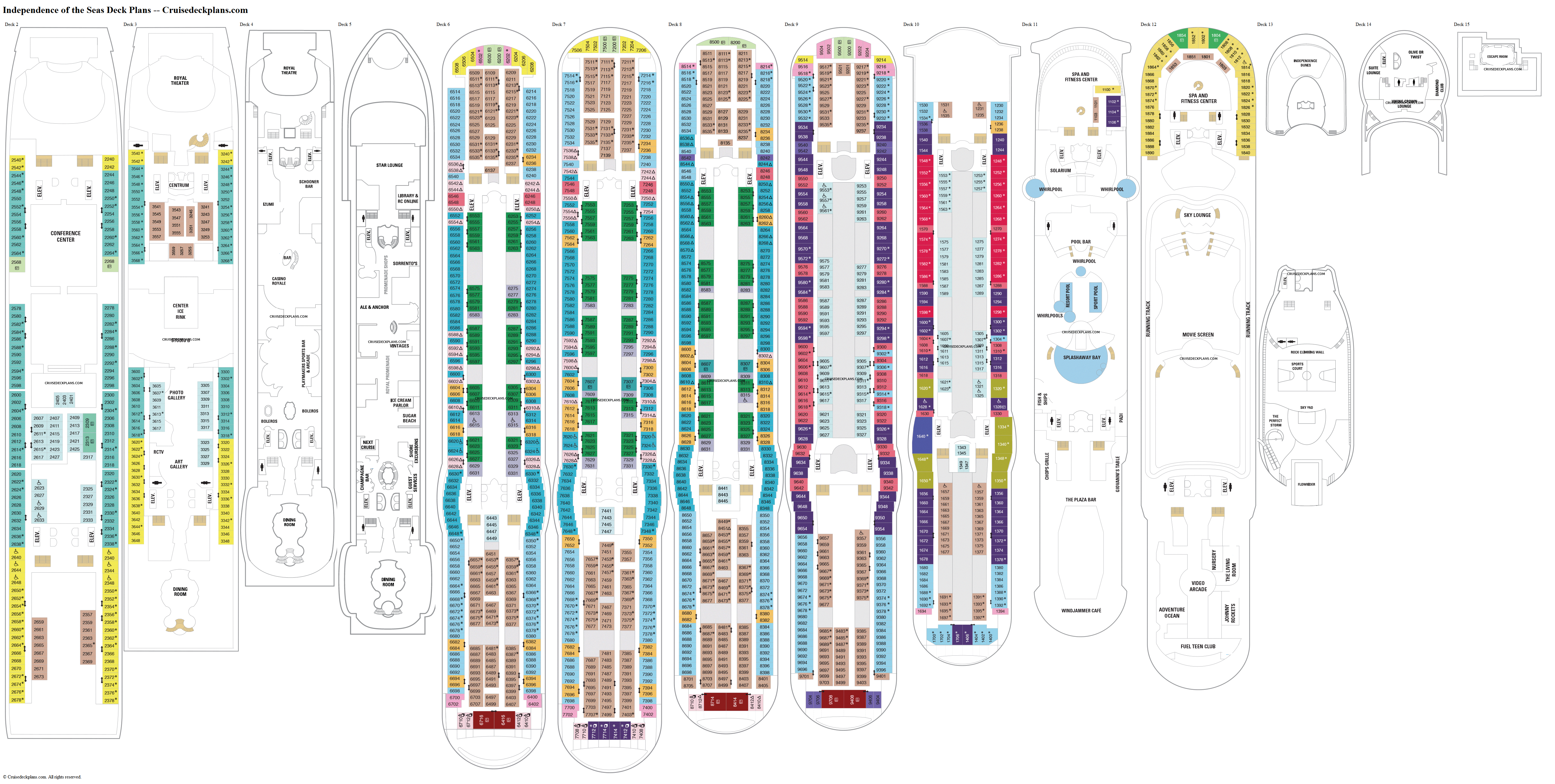 royal caribbean cruise deck 2