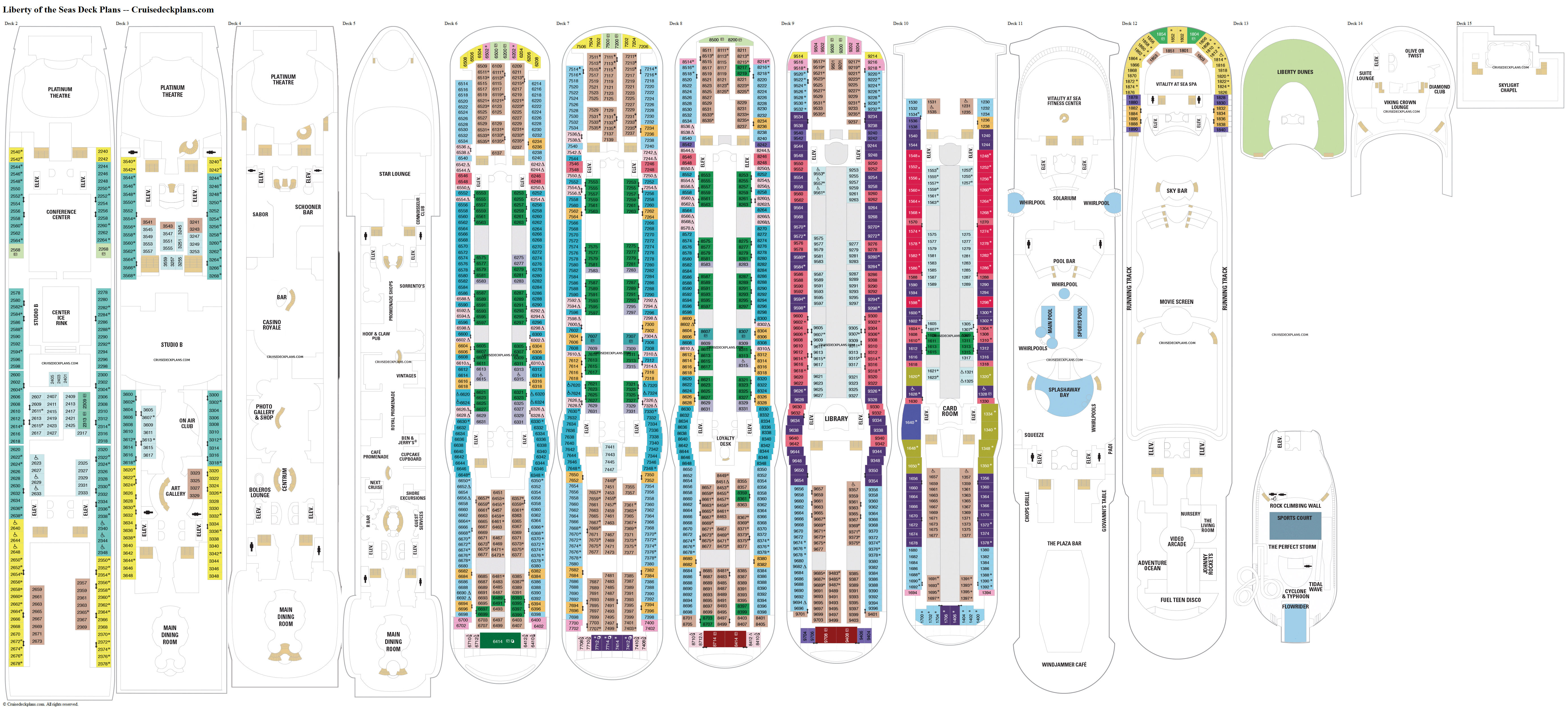 Liberty of the Seas Deck 8 Deck Plan Tour