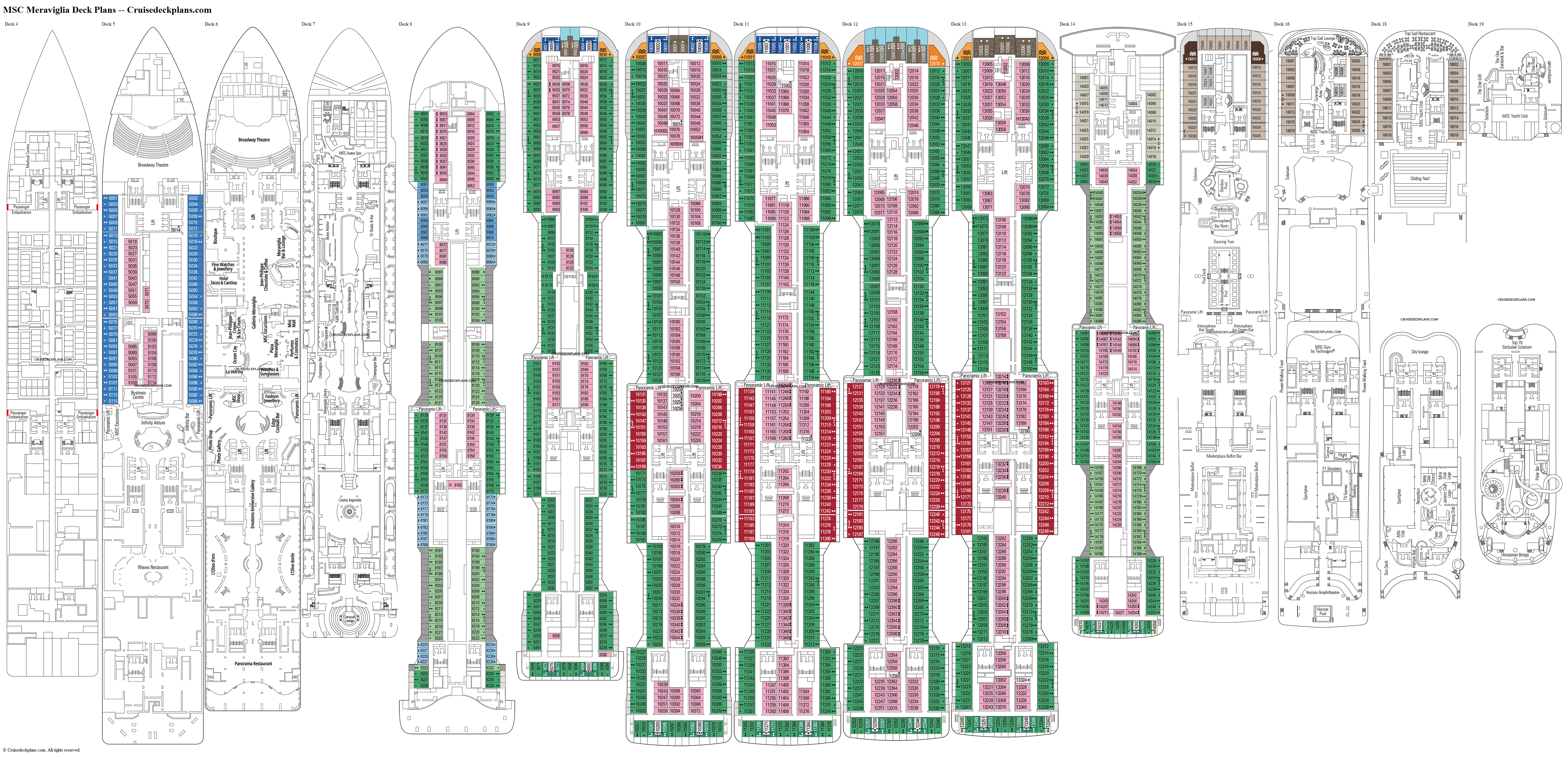 Msc Meraviglia Ship Deck Plans | Hot Sex Picture