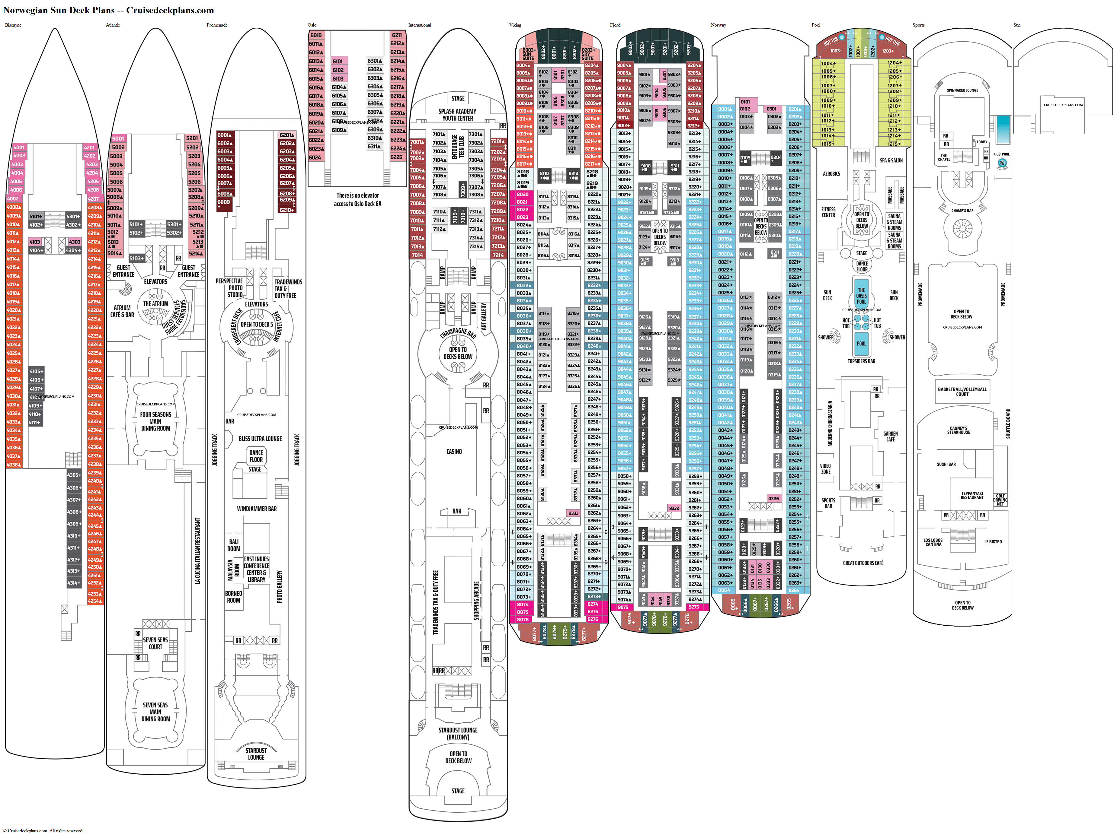 Norwegian Sun Deck Plans, Diagrams, Pictures, Video