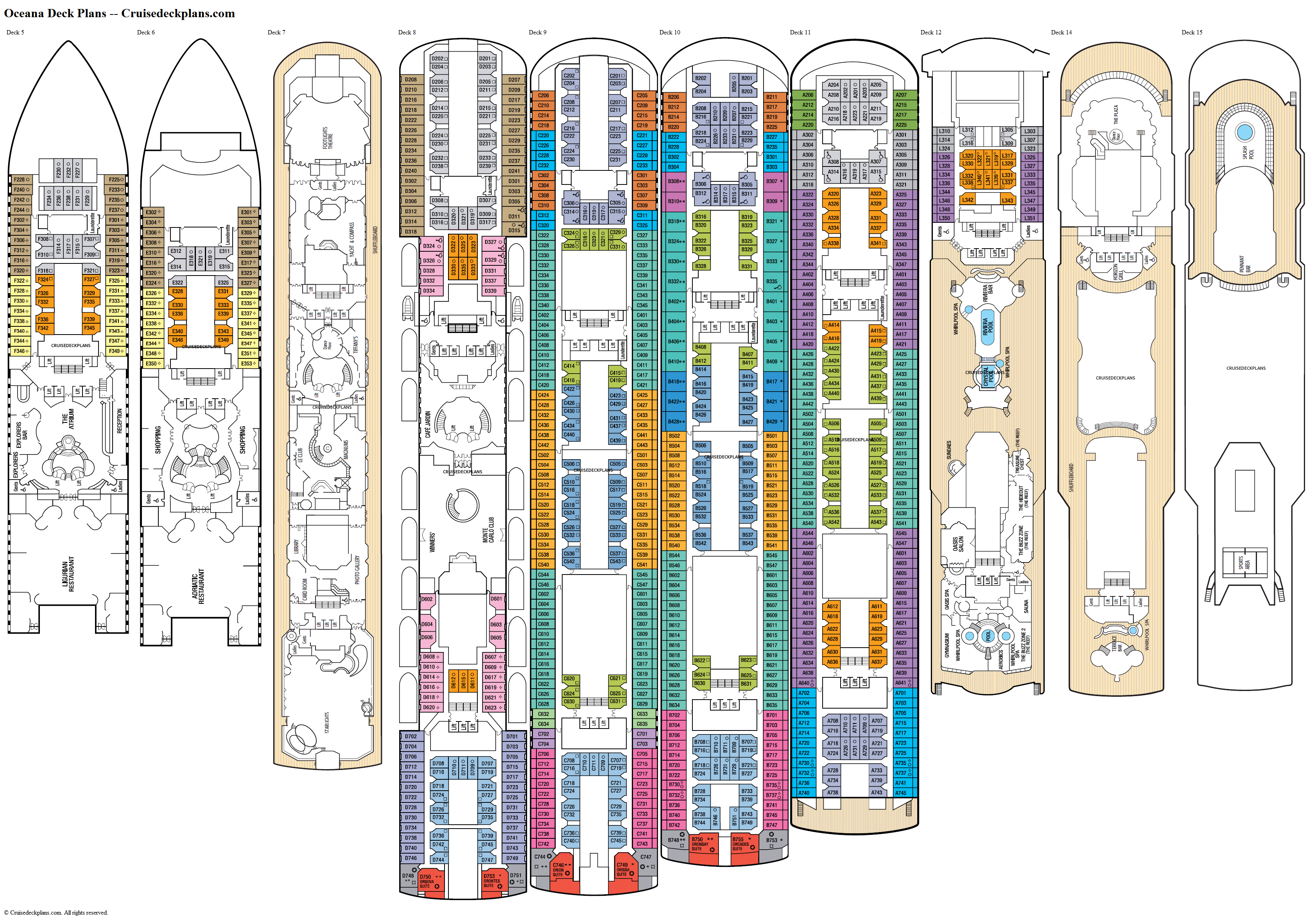 Oceana Deck 11 Deck Plan Tour