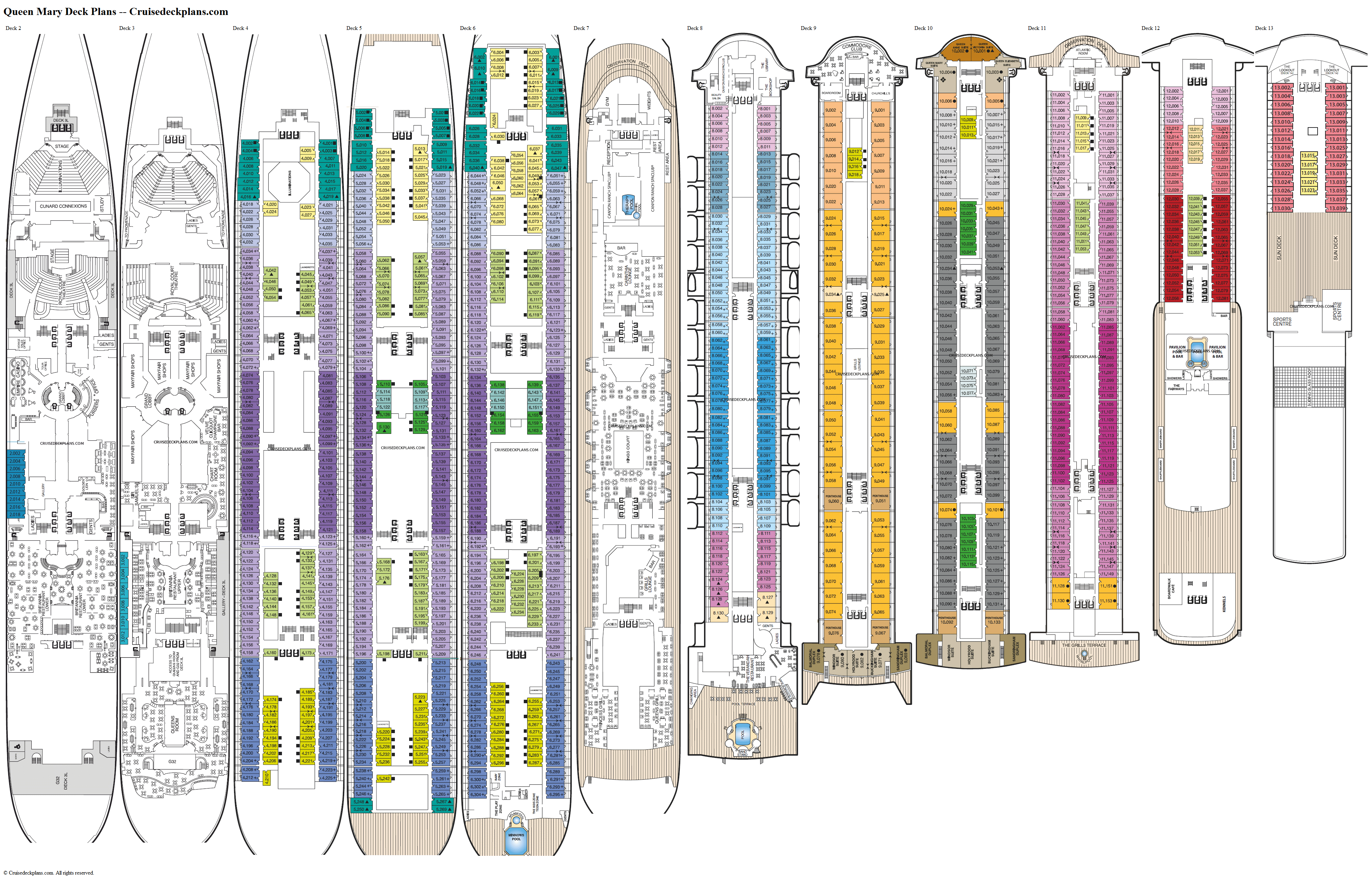 Queen Mary Seating Chart