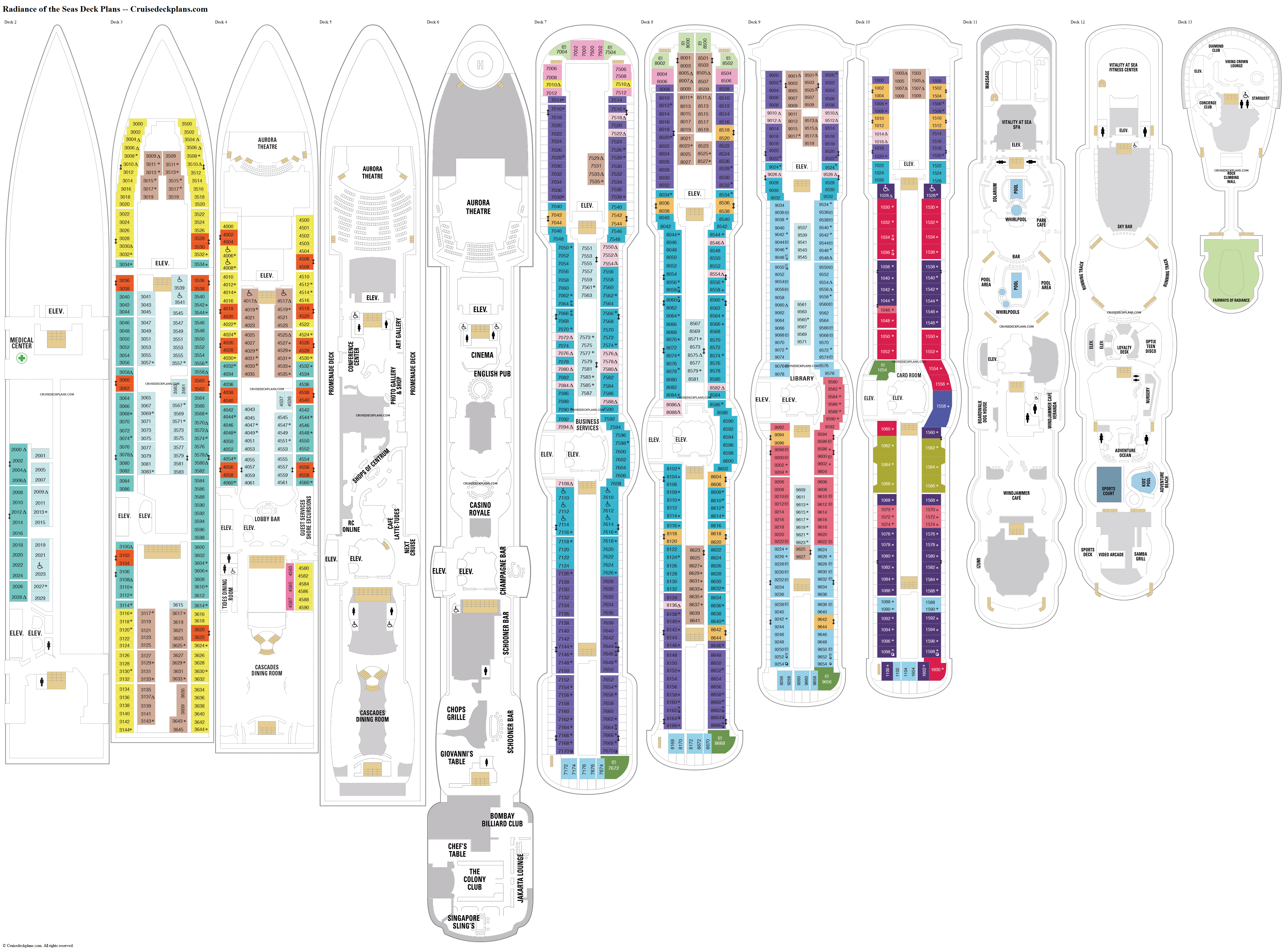 cruise deck plans.com