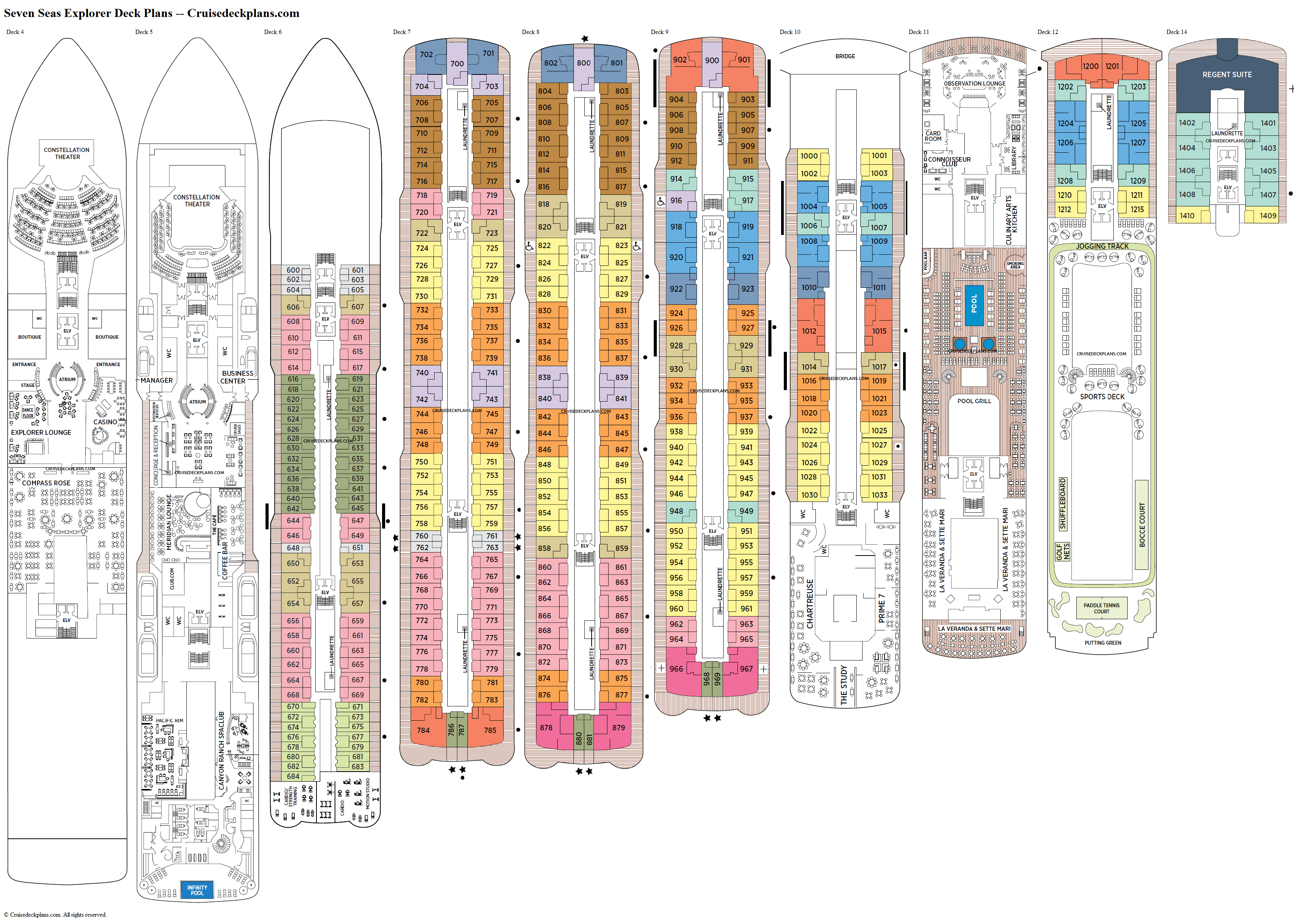 Anthem Of The Seas Cruise Ship Deck Plan