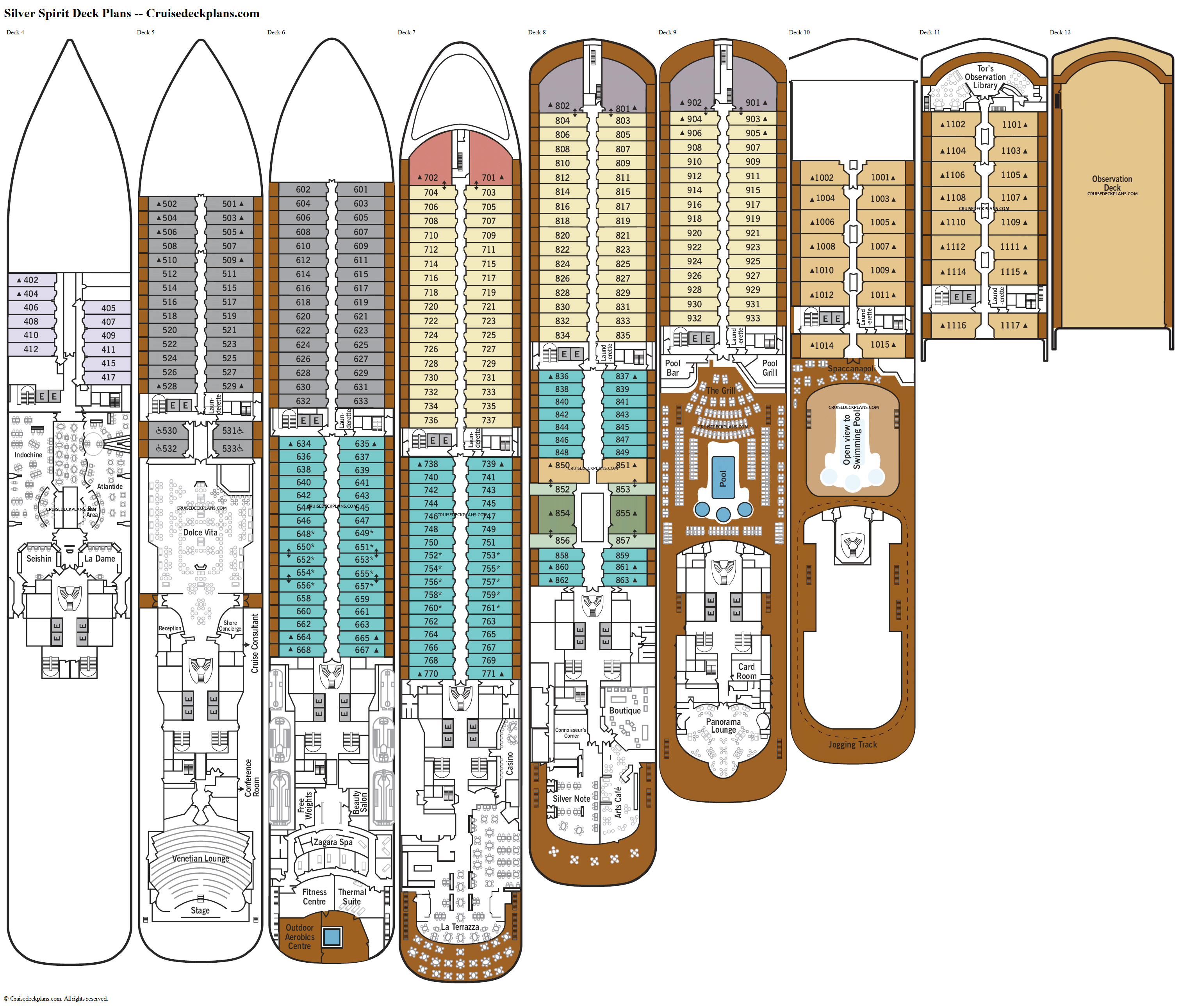 silver spirit cruise ship deck plan