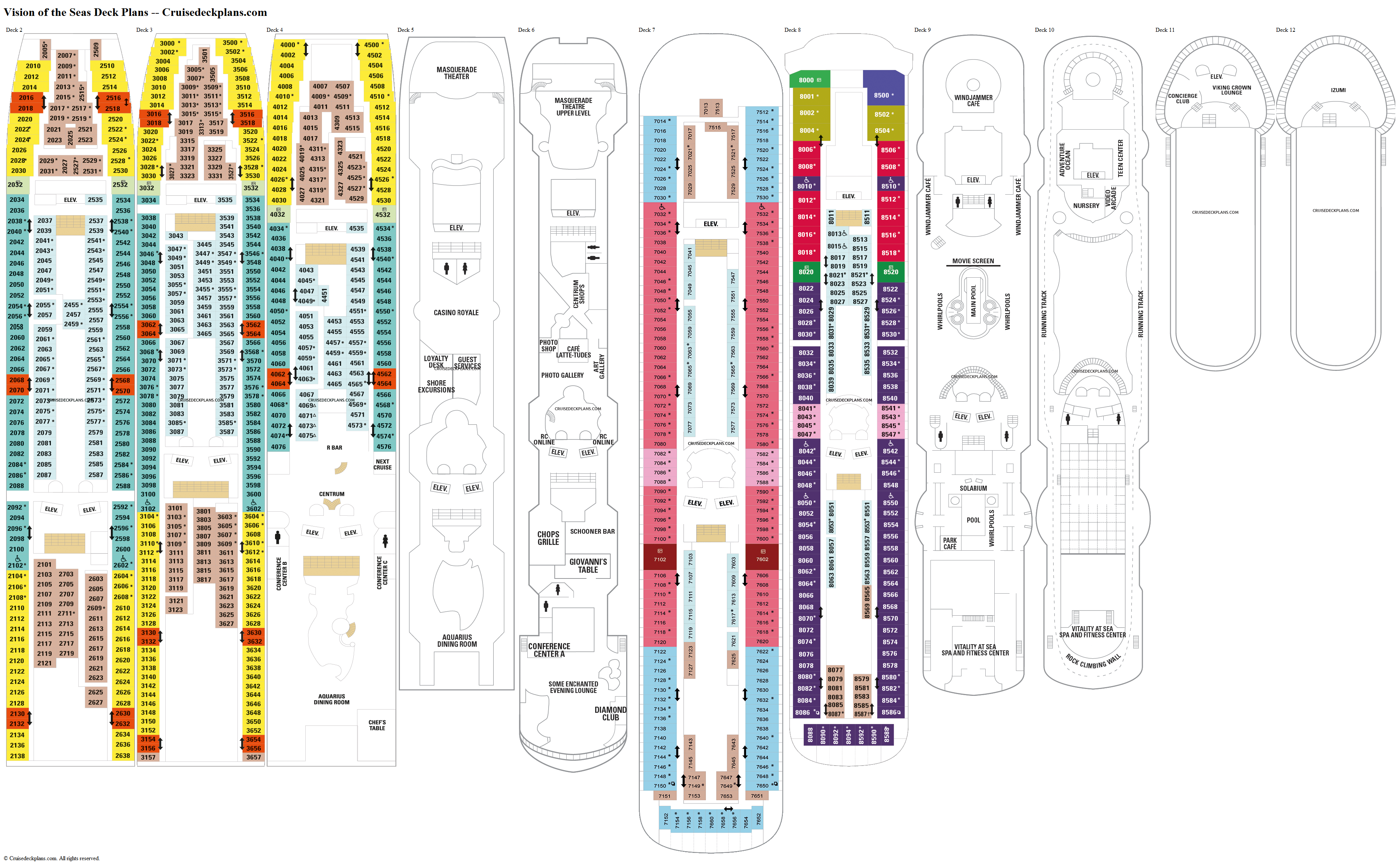 cruise deck plans mariner of the seas