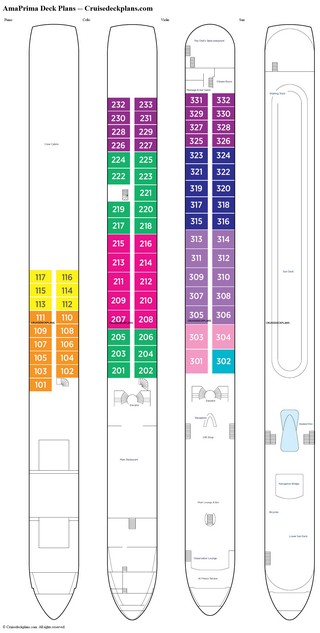 AmaPrima deck plans