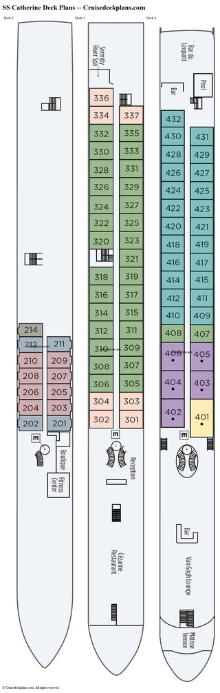 SS Catherine deck plans