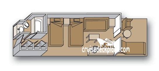 Amsterdam Verandah Suite cabin floor plan Amsterdam Verandah Suite cabin floor plan