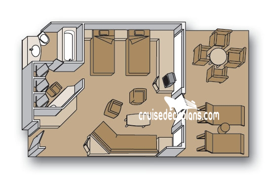 Amsterdam Deluxe Suite cabin floor plan Amsterdam Deluxe Suite cabin floor plan