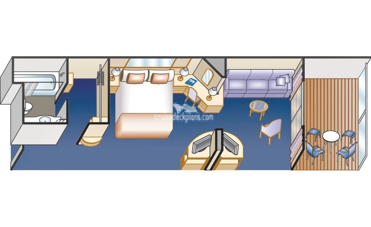 Azura Minisuite cabin floor plan
