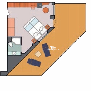 Costa Fortuna Mini-Suite cabin floor plan Costa Fortuna Mini-Suite cabin floor plan
