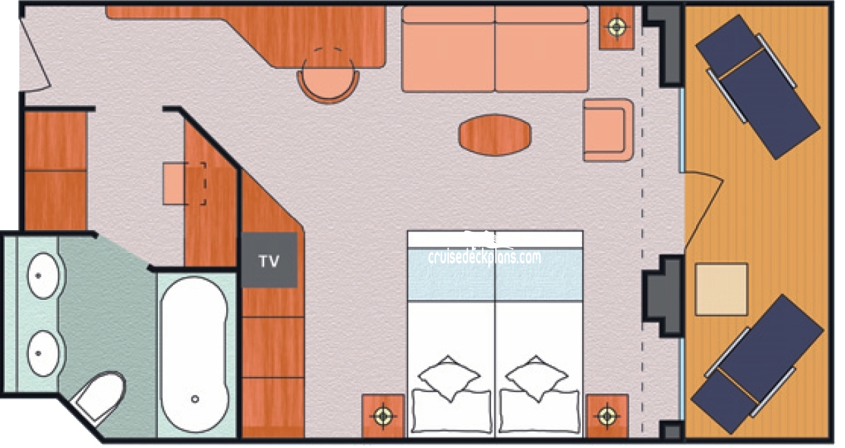 Costa Mediterranea Suite cabin floor plan Costa Mediterranea Suite cabin floor plan