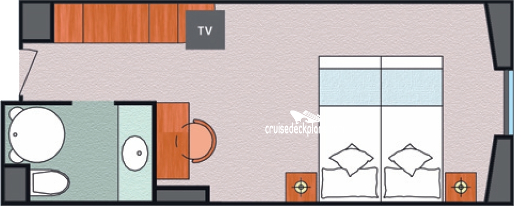 Costa neoRomantica Oceanview cabin floor plan Costa neoRomantica Oceanview cabin floor plan