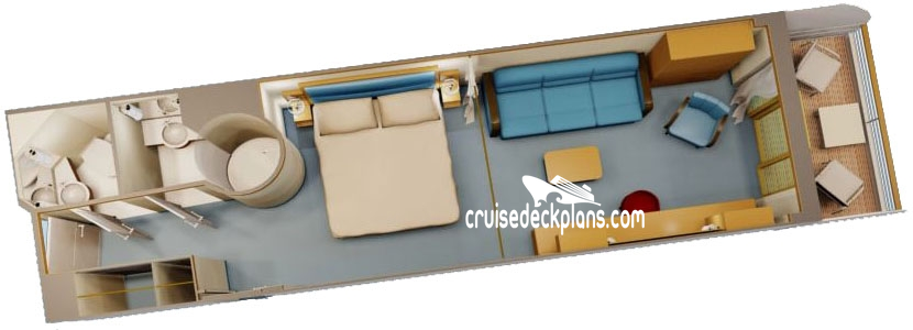 Disney Dream Family Verandah cabin floor plan Disney Dream Family Verandah cabin floor plan