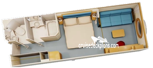 Disney Fantasy Deluxe Oceanview cabin floor plan Disney Fantasy Deluxe Oceanview cabin floor plan