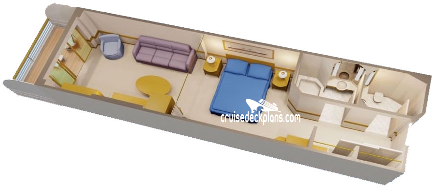 Disney Magic Family Verandah Stateroom cabin floor plan Disney Magic Family Verandah Stateroom cabin floor plan