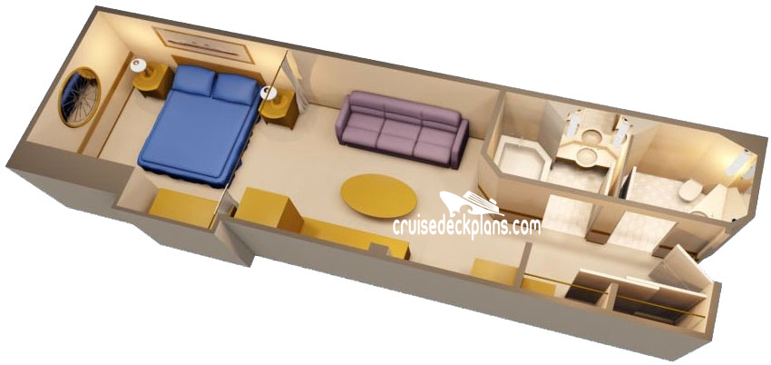 Disney Magic Deluxe Interior cabin floor plan Disney Magic Deluxe Interior cabin floor plan