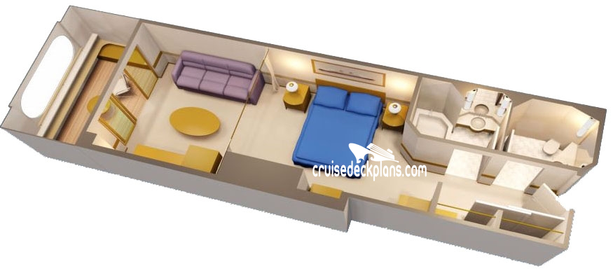 Disney Wonder Navigator Verandah cabin floor plan Disney Wonder Navigator Verandah cabin floor plan