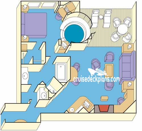 Grand Princess Grand Suite cabin floor plan Grand Princess Grand Suite cabin floor plan