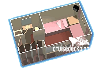 Holiday Porthole cabin floor plan Holiday Porthole cabin floor plan