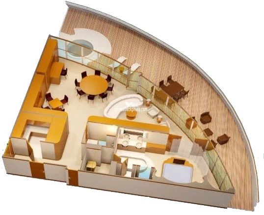 Disney Dream Concierge Royal Suite cabin floor plan